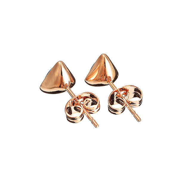 Cute Inlay Zircon Crystal Triangle Ear Stud Earrings Women Jewelry