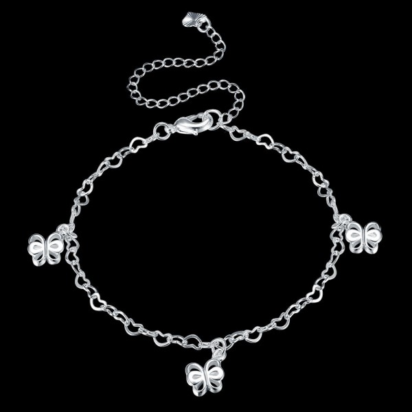 Cute Dragonfly Hollow Pendant Foot Chain Silver Plated Anklet Women Jewelry
