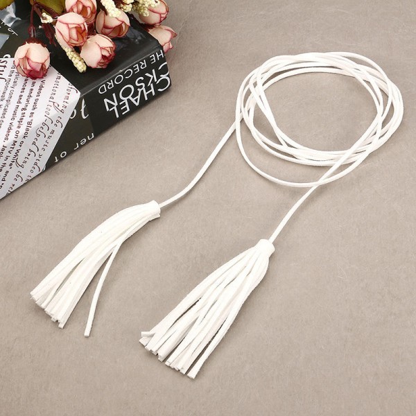Simple Style Multilayer Twining Tassel Wool Black and White Anklet Barefoot Sandal