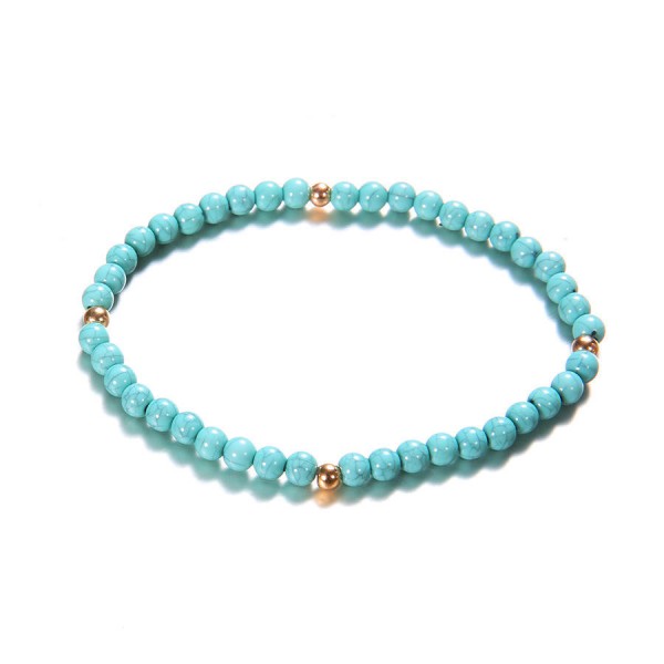  Blue Beaded Anklet A Set of Wax Rope Beads Multilayer Anklets Ethnic Jewelry for Women